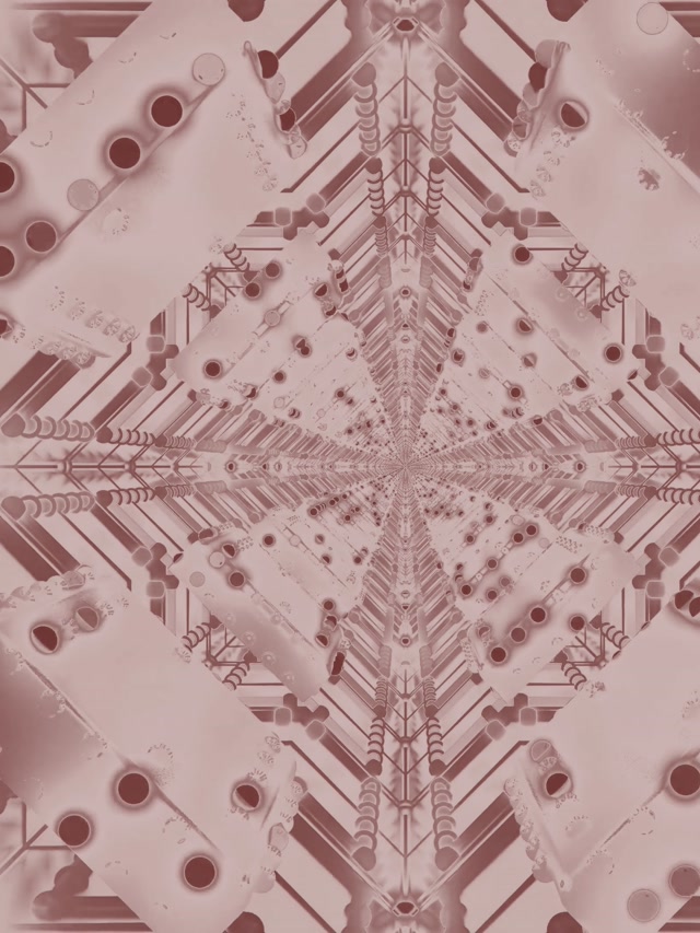 Neon Tunnel Rose Fraktal Kaleidoskop Vj Loop 3:4 iPad Portrett 60fps Skjermsparer