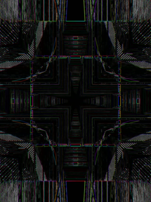 Symmetric Neon Tunnel 3:4 iPad Portrait 60fps VJ Loop Screensaver