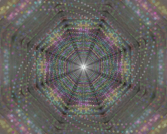 Pulsating Hexagon Neon Tunnel VJ Loop 5:4 Industrial 60fps Screensaver