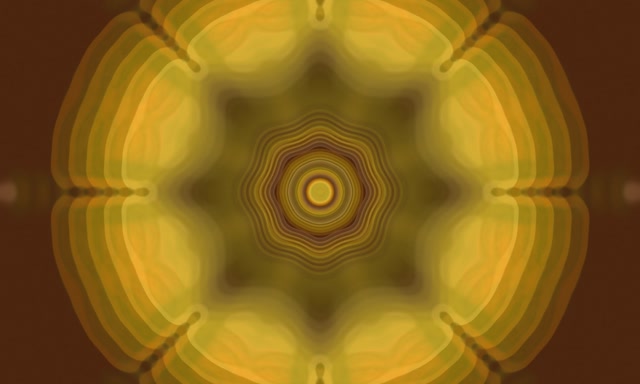 Pulsating Golden Star Neon Tunnel 5:3 Wide 60fps VJ Loop Screensaver