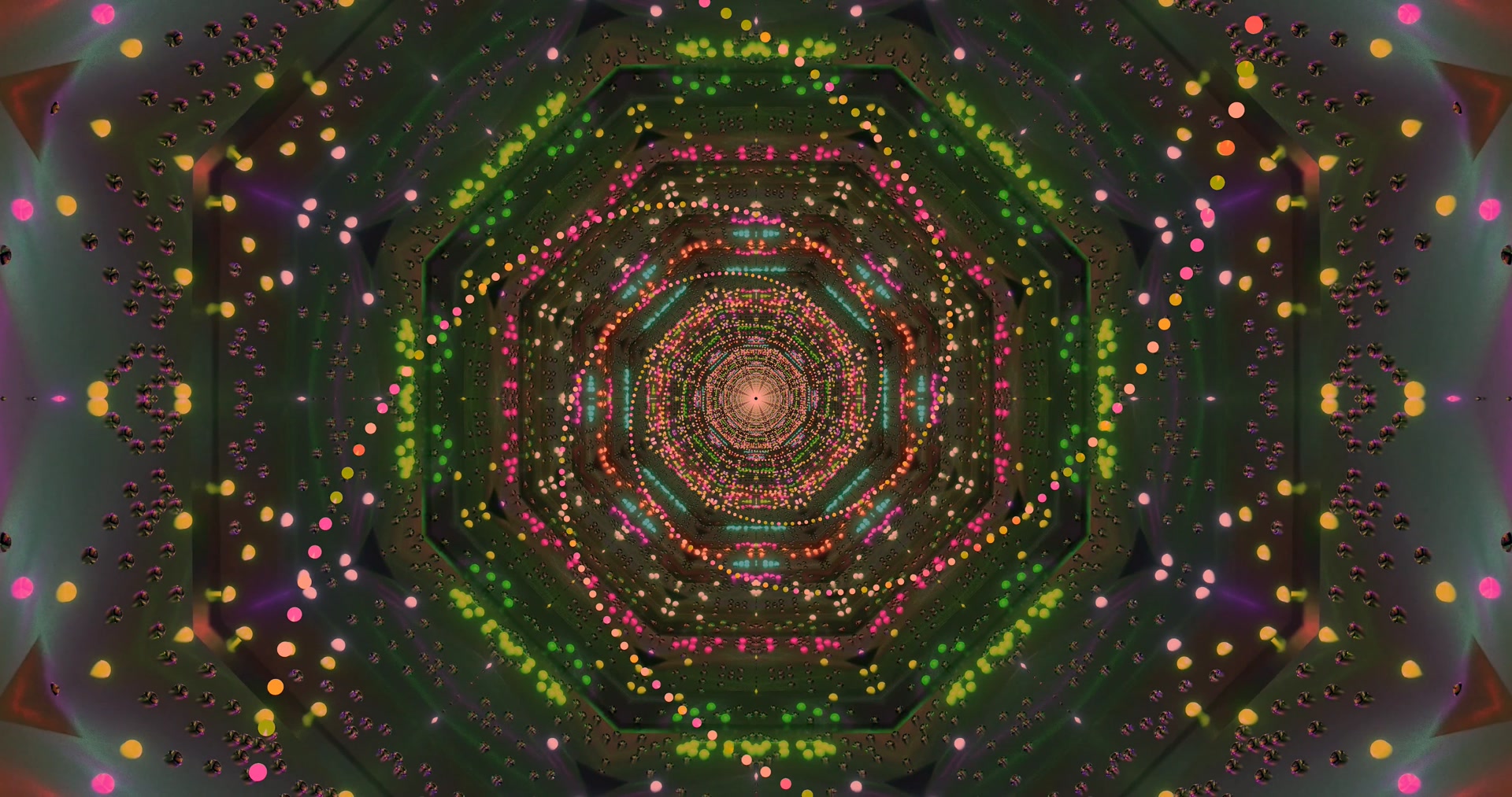 neon tunnel skjermsparer 4k uhd 60fps fargerike prikker spiral bevegelse bakgrunn windows 11