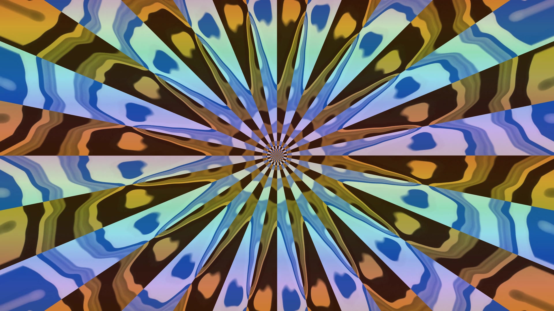 Kaleidoskop Neon Tunnel 4K UHD 60fps Skjermsparer VJ Loop