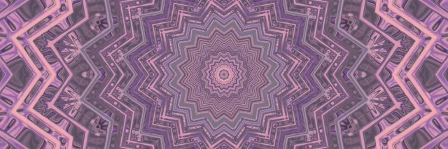 Neon Tunnel Lilla Stjerne Mandala Virvel 3:1 Triple Wide 60fps Skjermsparer Vj Loop