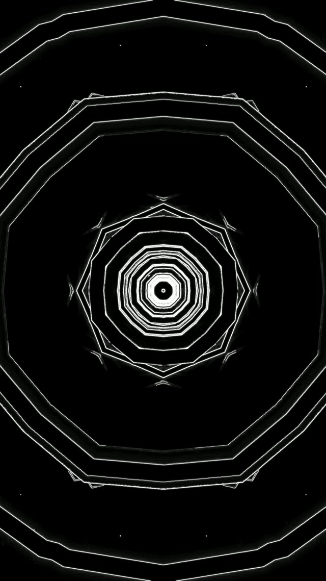 Neon Tunnel Dekagonal Virvel VjLoops 9:16 Reels 60fps Skjermsparer