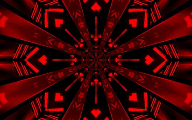 Rød Kaleidoskop Utbrudd Neon Tunnel Vj Loop 60fps 16:10 macbook Skjermsparer