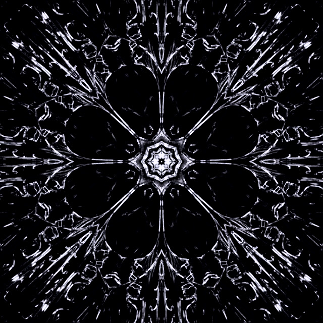 Sort Hvit Neon Tunnel Kaleidoskop Skjermsparer 1:1 Kvadrat 60fps VJ Loop