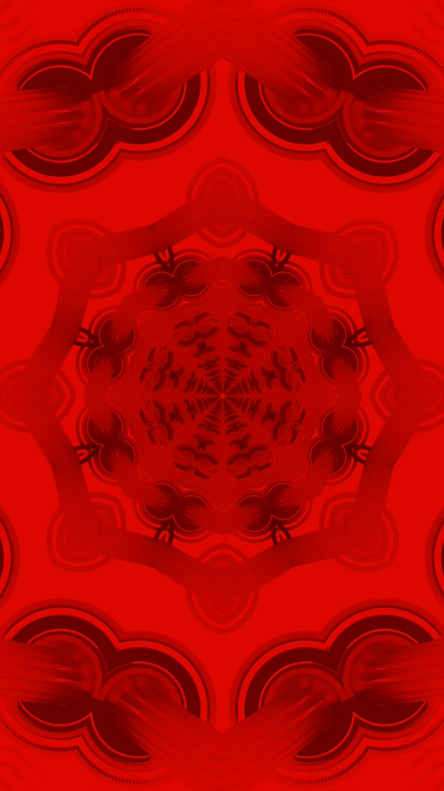 Rød Mandala Neontunnel VJ Loop 9:16 Reels 60fps Skjermsparer