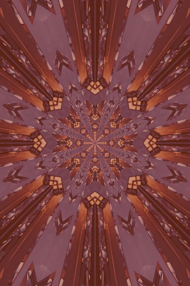 VJ Loop 2:3 Portrait 60fps Neon Tunnel Radiant Amber Kaleidoscope Screensaver