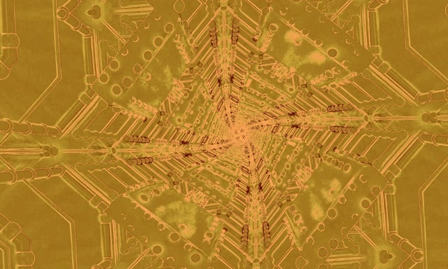 Neon Tunel Złoty Obwód Kalejdoskop VJ Loop 5:3 Szeroki 60fps Wygaszacz