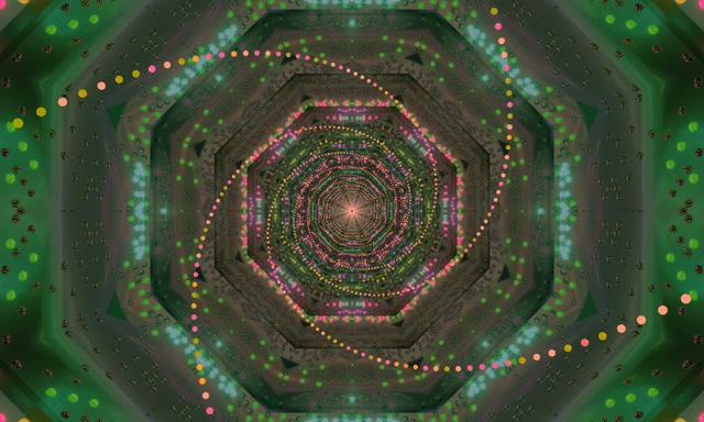 Tunel Neonowy Ośmiokątna Spirala VJLoops 5:3 Wide 60fps Wygaszacz