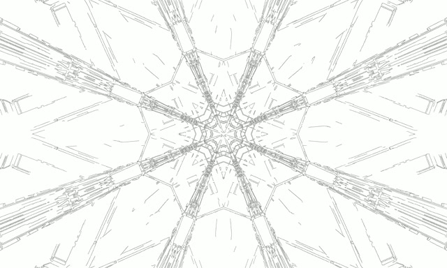 Neonowy Tunel Wybuch Gwiazdy VJ Loop 5:3 Wide 60fps Wygaszacz Ekranu