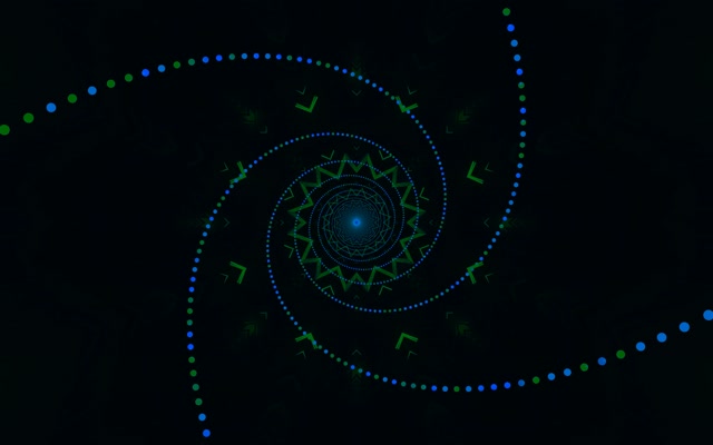 Neon Tunel Niebiesko Zielona Spirala Wygaszacz 16:10 MacBook 60fps VJ Loop