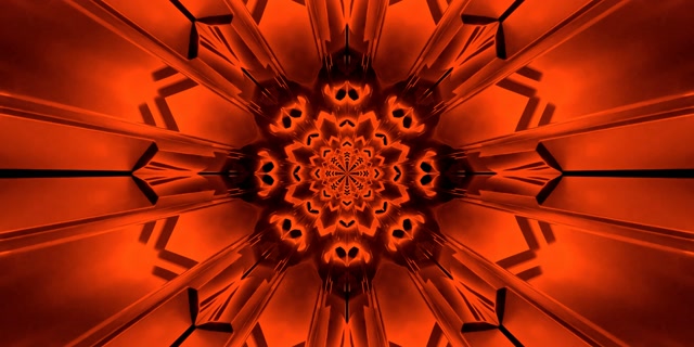 Czerwony Neon Tunel Mandala Wygaszacz 2:1 Univisium 60fps VJ Loop