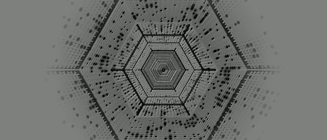 Gray Hex Neon Tunnel Screensaver 21:9 Ultraszeroki 60fps VJ Loop