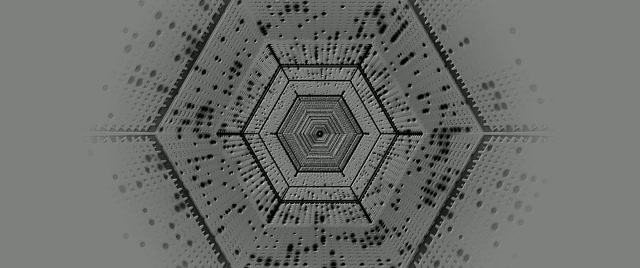 Szary Hex Tunel Neonowy Wygaszacz 60fps 2.39:1 Cinemascope VJ Loop PC