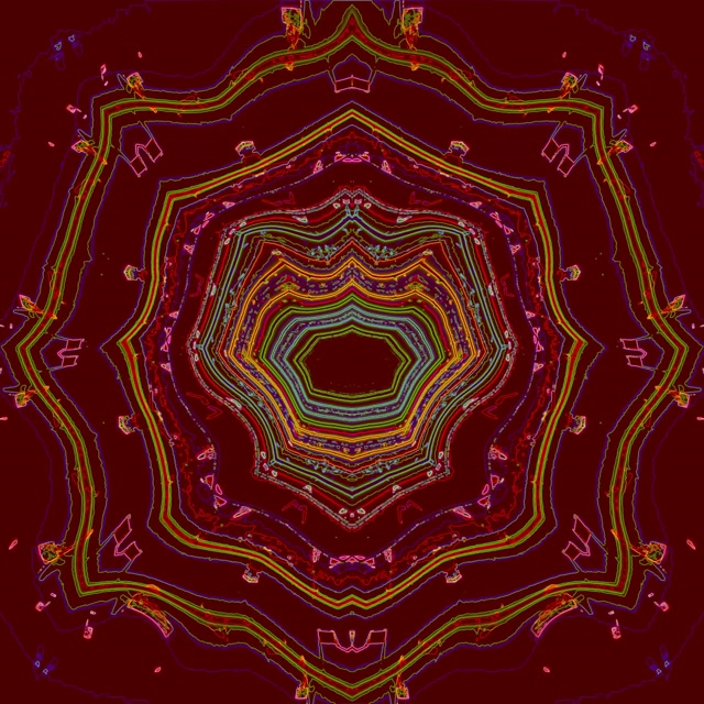 Neon Tunel Kalejdoskop Wir VJ Loop 1:1 Kwadrat 60fps Wygaszacz