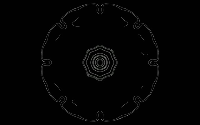 Biały Neonowy Tunel Kwiat Wygaszacz Ekranu 16:10 MacBook 60fps Vj Loop