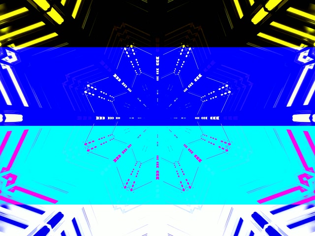 Neonowy Tunel Kalejdoskop Siatka VJ Loop 4:3 Classic 60fps Wygaszacz Ekranu