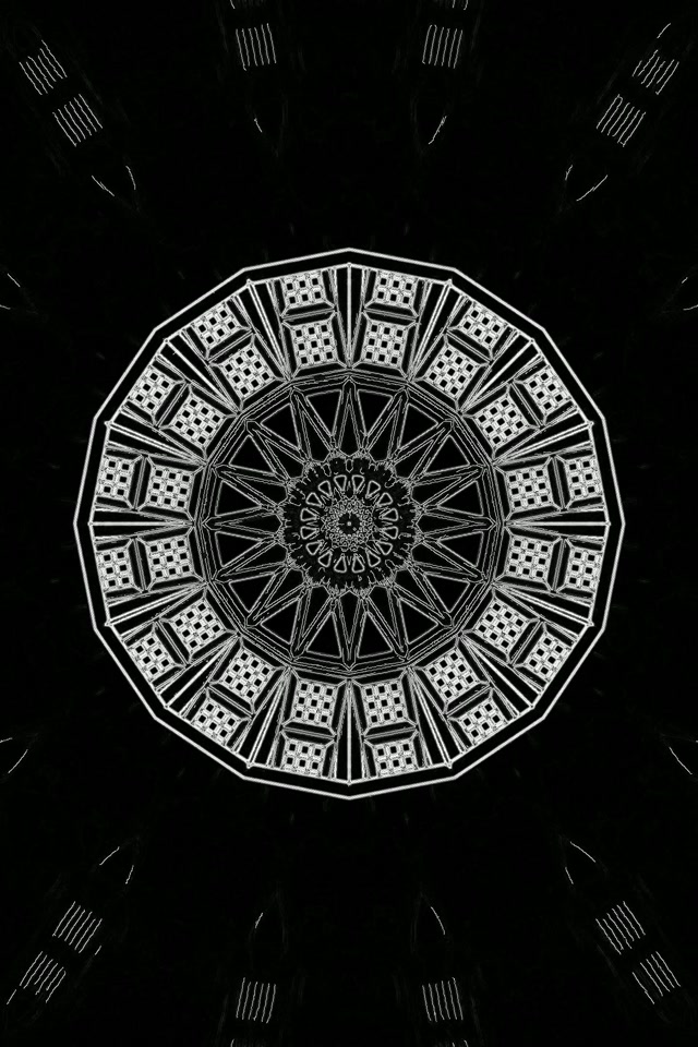 Neonowy Tunel Mandala Wybuch Gwiazd VJ Loop 2:3 Zdjęcie Pionowe 60fps Wygaszacz Ekranu