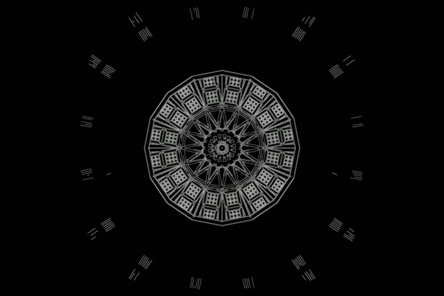 Tunel Neonowy Mandala Gwiazda VJ Loop 3:2 Surface 60fps Wygaszacz Ekranu