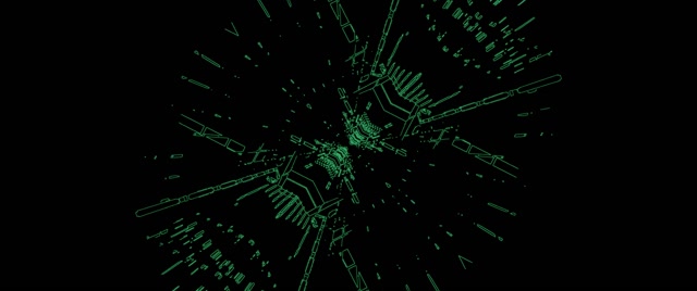 Neon Tunel Zielony Drut Eksplozja Wygaszacz 2.39:1 Cinemascope 60fps Vj Loop