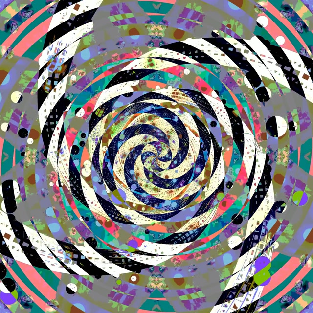 Neonowy Tunel Spiralny Kalejdoskop Wir VJ Loop 1:1 Kwadrat 60fps Wygaszacz