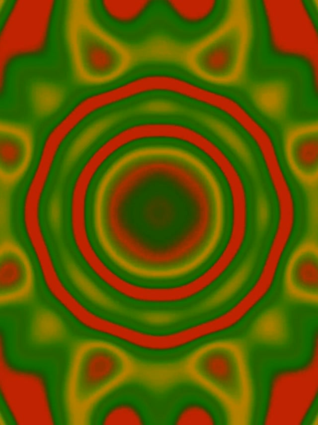 Neon Tunel Pomarańczowe Fale Pierścienie VJ Loop 60fps 3:4 iPad Portrait Wygaszacz