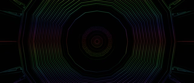 32:9 Ultrawide 60fps Neon Tunnel Screensaver - Spiraling Diamond Vortex VJ Loop