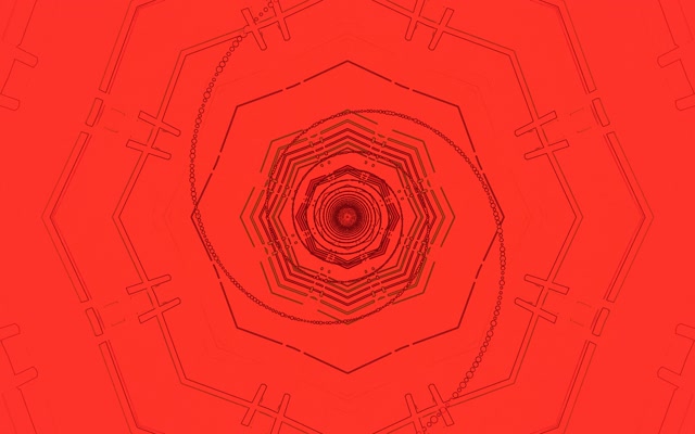 Czerwony Tunel Neonowy Oktagon Wir VJ Loop 60fps 16:10 MacBook Wygaszacz