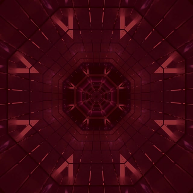 Czerwony Neon Tunel Wygaszacz 1:1 Kwadrat 60fps VJ Loop PC Laptop