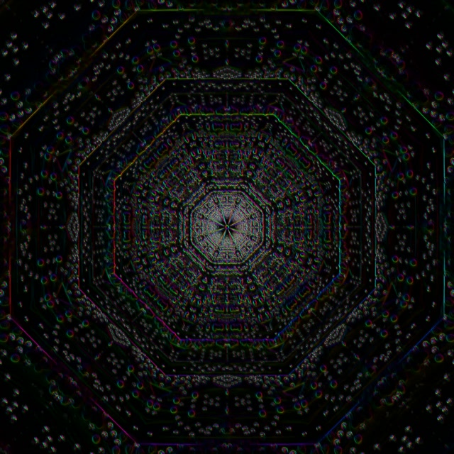 Neon Tunnel Fractal Kaleidoscope Vortex 1:1 Square 60fps Screensaver