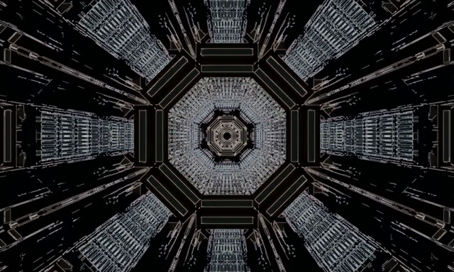 Neon Tunel Ośmiokąt Wygaszacz 5:3 Szeroki 60fps VJ Loop