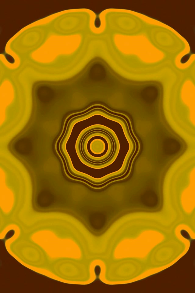 Neonowy Tunel Pomarańczowa Mandala Wygaszacz Ekranu 60fps 2:3 Zdjęcie Pionowe VJ Loop