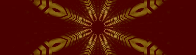 Neonowy Tunel Złoty Kalejdoskop Gwiazda 32:9 Ultraszeroki 60fps Wygaszacz VJ Loop