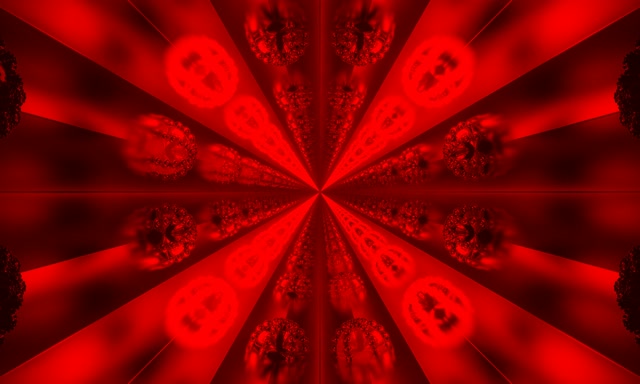 Czerwony Fraktal Tunel Neonowy VJLoops 60fps 5:3 Wide Wygaszacz Ekranu