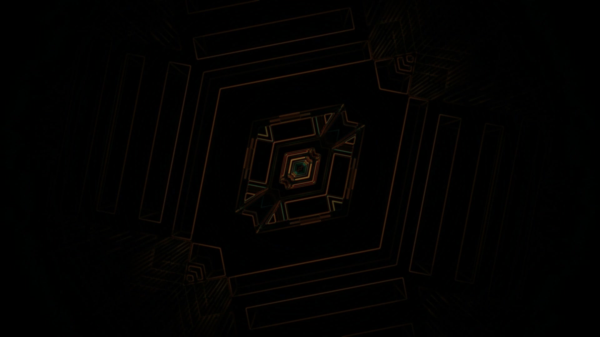 Tunel Neonowy Ciemne Złoto Wygaszacz Ekranu 4K UHD 60fps VJ Loop