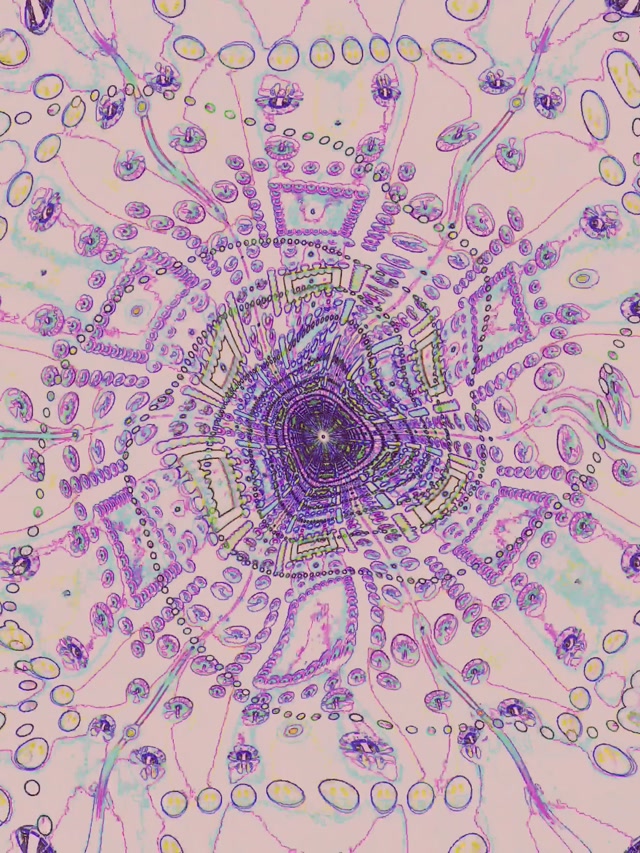 Neon Tunel Fraktalny Kalejdoskop VJLoops 3:4 iPad Portrait 60fps Wygaszacz