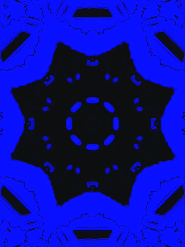 Niebieski Czarny Neonowy Tunel Wygaszacz Ekranu 3:4 iPad Pionowy 60fps VJ Loop