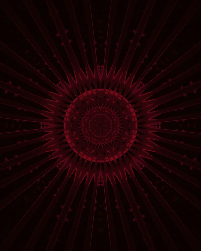 Karmazynowy Fraktal Mandala Neon Tunnel VJ Loop 4:5 Instagram 60fps Wygaszacz Ekranu