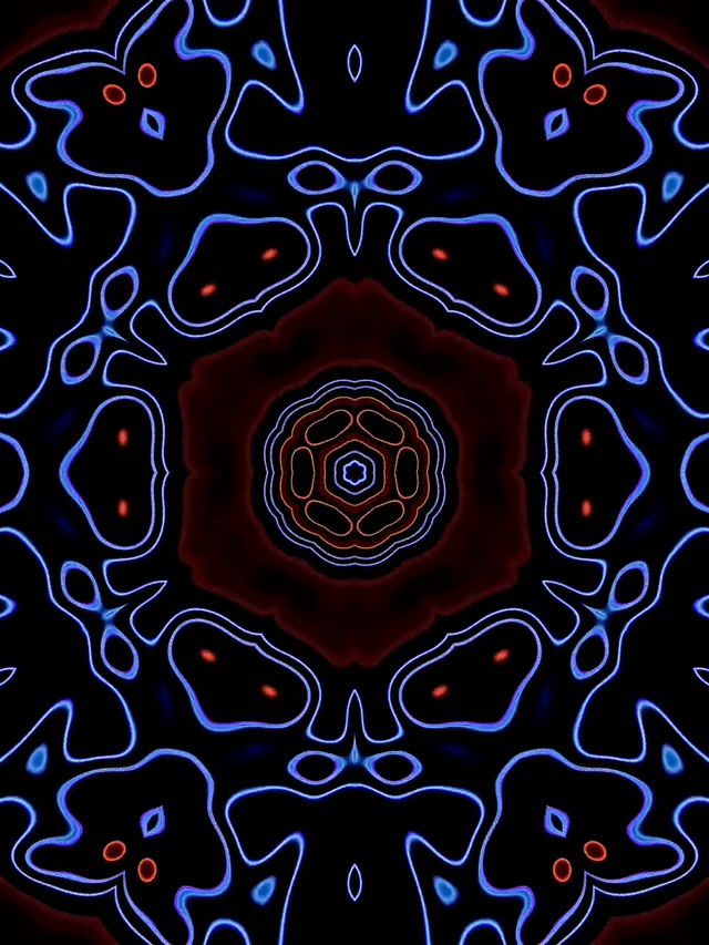 Neon Tunel Kalejdoskop Bloom 3:4 iPad Portrait 60fps Wygaszacz Vj Loop