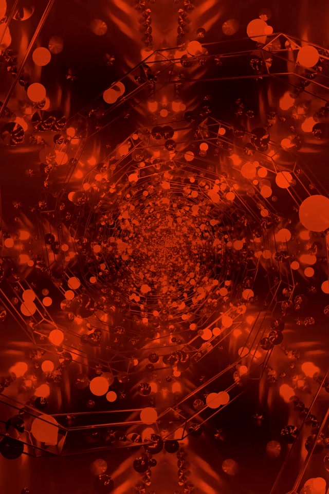 Czerwony Neonowy Tunel Wygaszacz Ekranu 60fps 2:3 Foto Pionowy VJ Loop PC Laptop