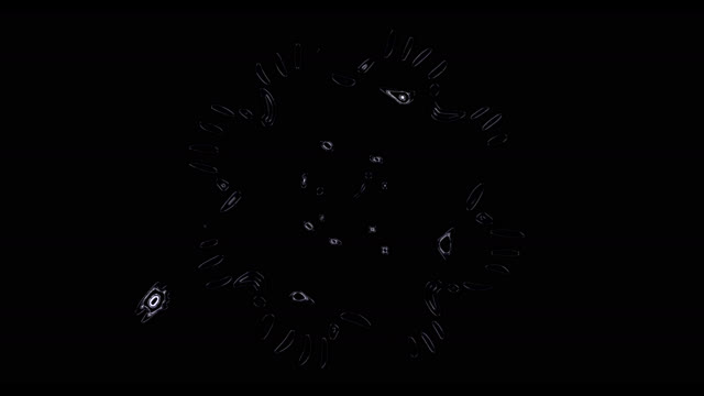 Loop Fundo Movimento Formas Orgânicas Abstratas Escuras - Visual VJ Preto Branco