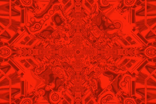 Caleidoscópio Fractal Vermelho Túnel Neon 3:2 Surface 60fps Proteção de Tela VJ Loop