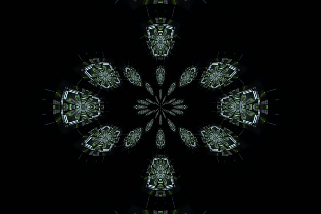 Túnel Neon Verde Caleidoscópio VJ Loop 3:2 Surface 60fps Protetor de Tela