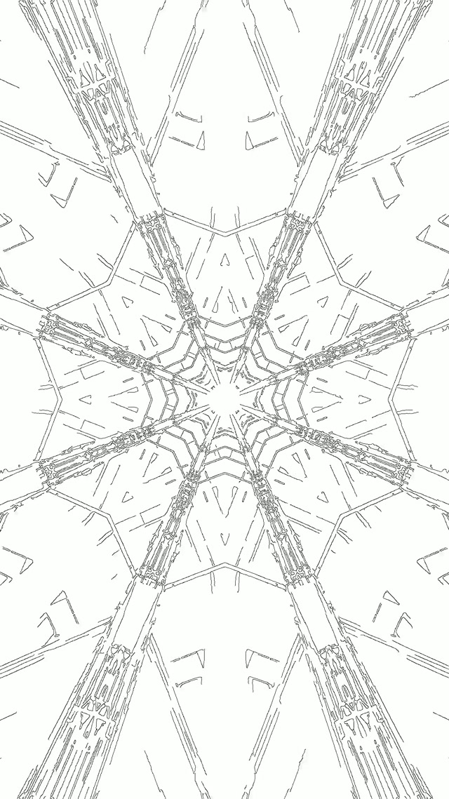 Túnel Neon Explosão Estrela Fractal VJLoops 9:16 Reels 60fps Protetor de Tela