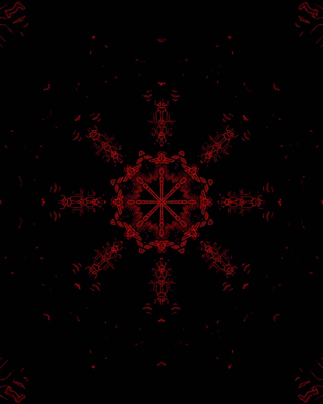 Red Kaleidoscope Neon Tunnel 4:5 Instagram 60fps Screensaver VJ Loop