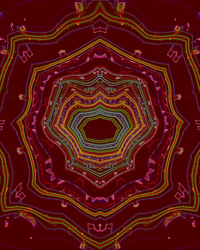 Túnel Neon Caleidoscópio Mandala VJ Loop 4:5 Instagram 60fps Proteção de Tela