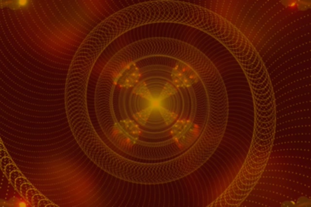 Túnel Neon Espiral Dourada Vórtice VJ Loop 3:2 Surface 60fps Protetor de Tela