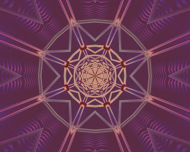 Túnel Neon Mandala Fractal VJLoops 5:4 Industrial 60fps Protetor de Tela