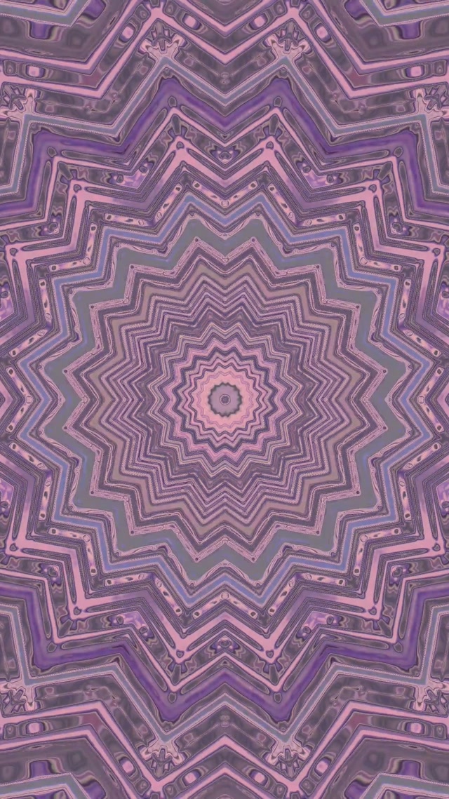 Vj loop Neon Tunnel Purple Star Kaleidoscope 9:16 Reels 60fps Screensaver